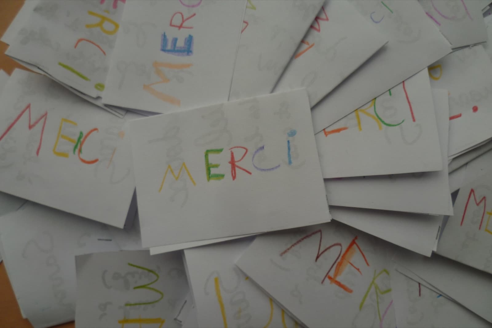 Merci des enfants de l'École Les Quatre Saisons